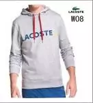 pas cher lacoste veste mode hommes 2019U hoodie coton w08 gris